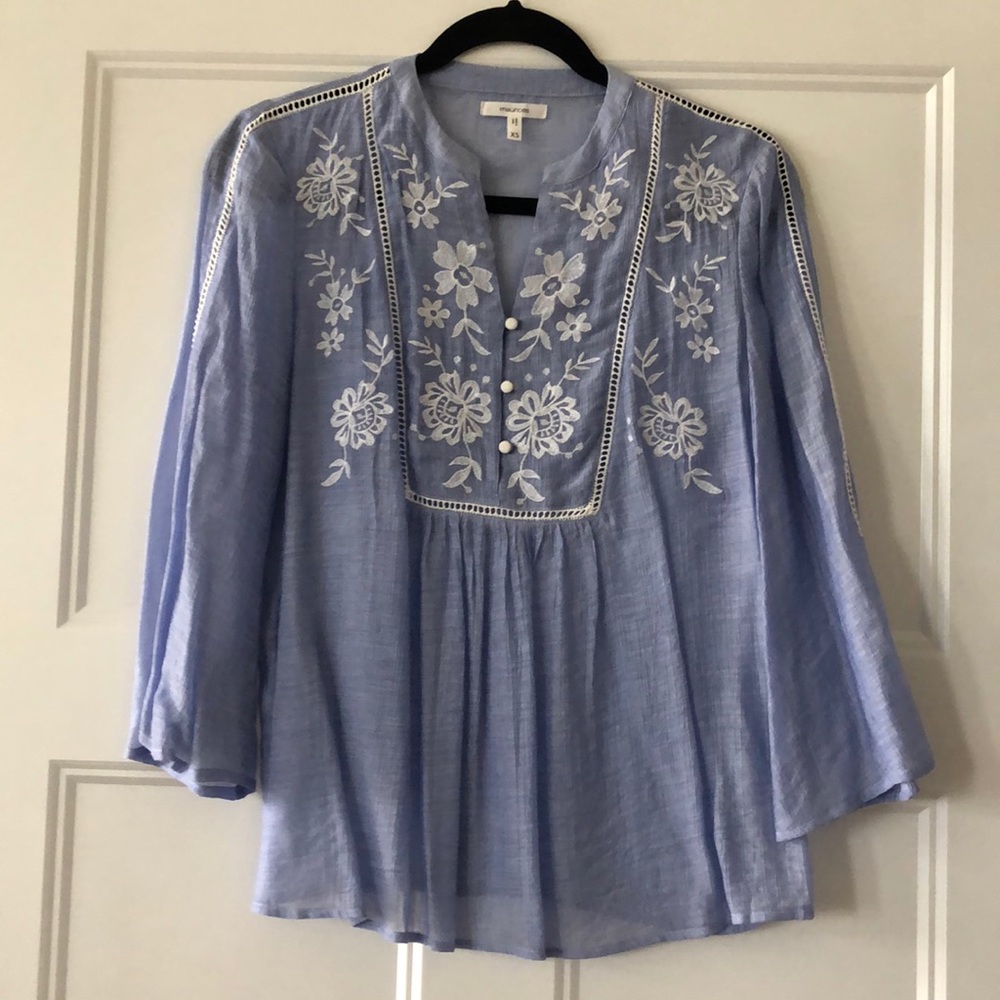 💜3/4 sleeve blouse